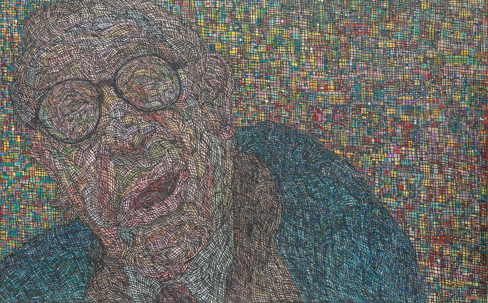 Song Yulin, Formatting — God of Wealth, acrylic on canvas, 200 × 320 cm, 2008-2011